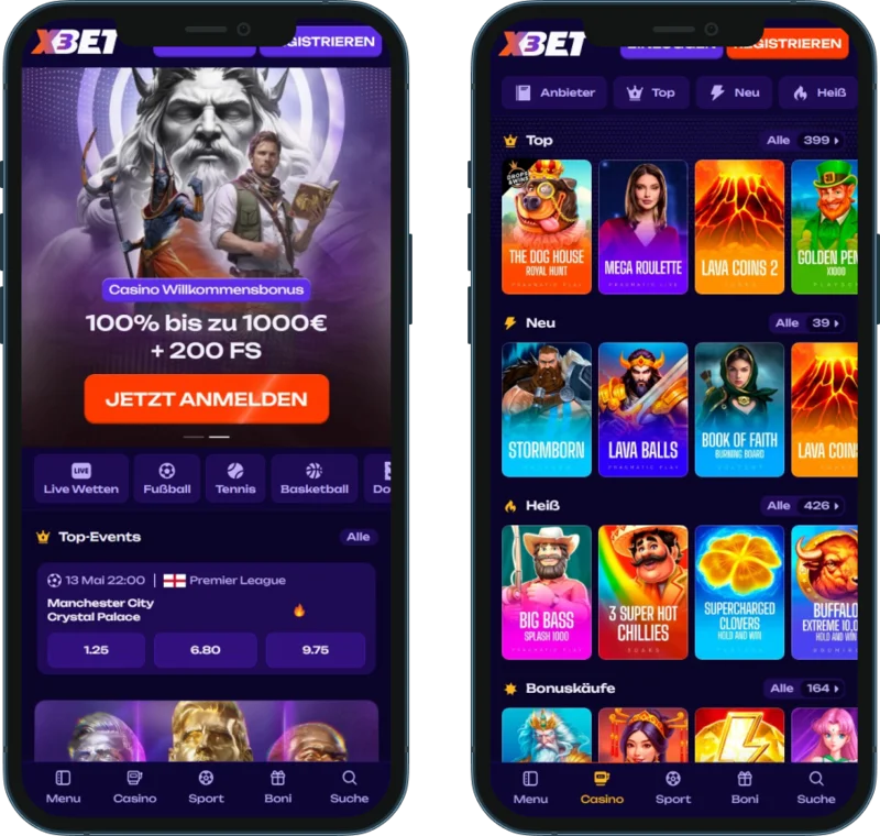 X3Bet Casino mobil